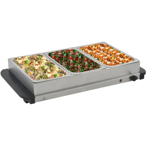 Buffet warmer 300 W 3x2.5 L stainless steel