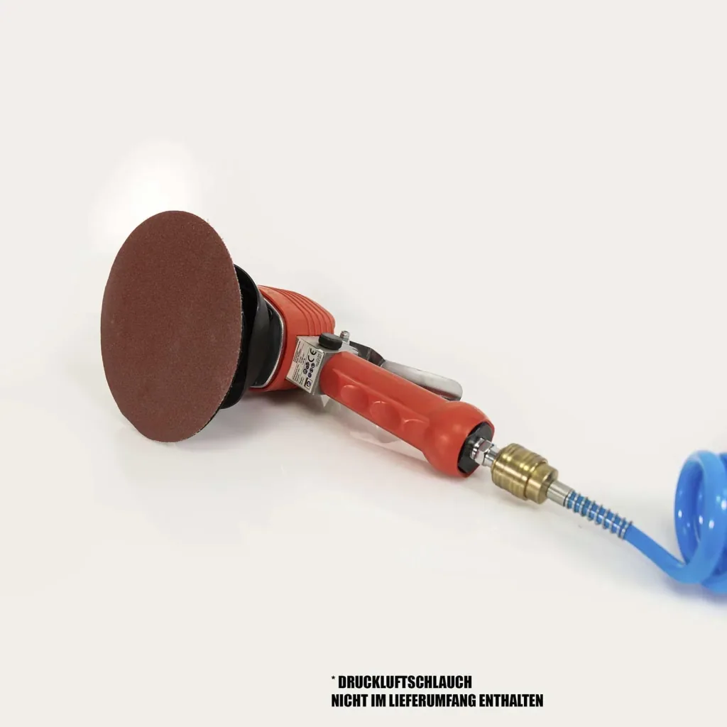 Pneumatic eccentric sander with 5 sanding pads