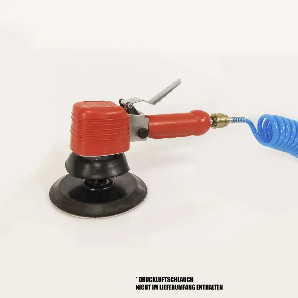 Pneumatic eccentric sander with 5 sanding pads