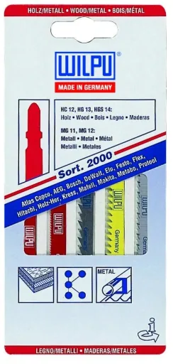 Assortment of 2000 jigsaw blades, 5 pieces