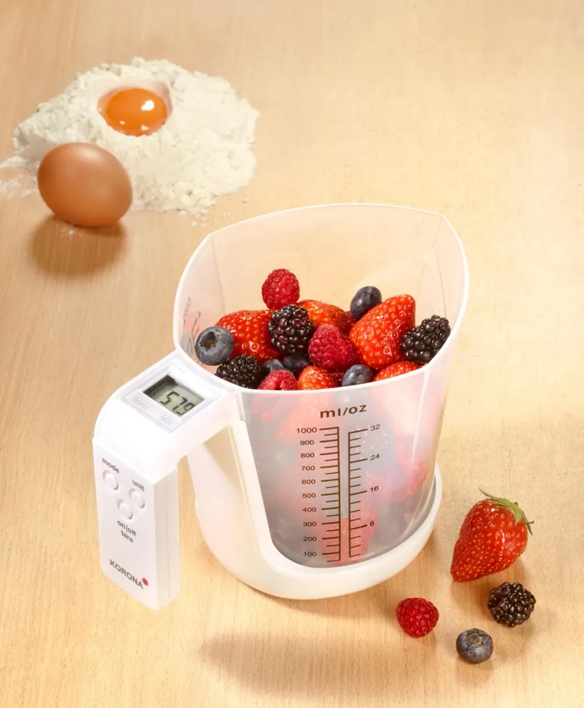 Digital measuring cup scale “Mia”, up to 3 kg, white, removable measuring cup