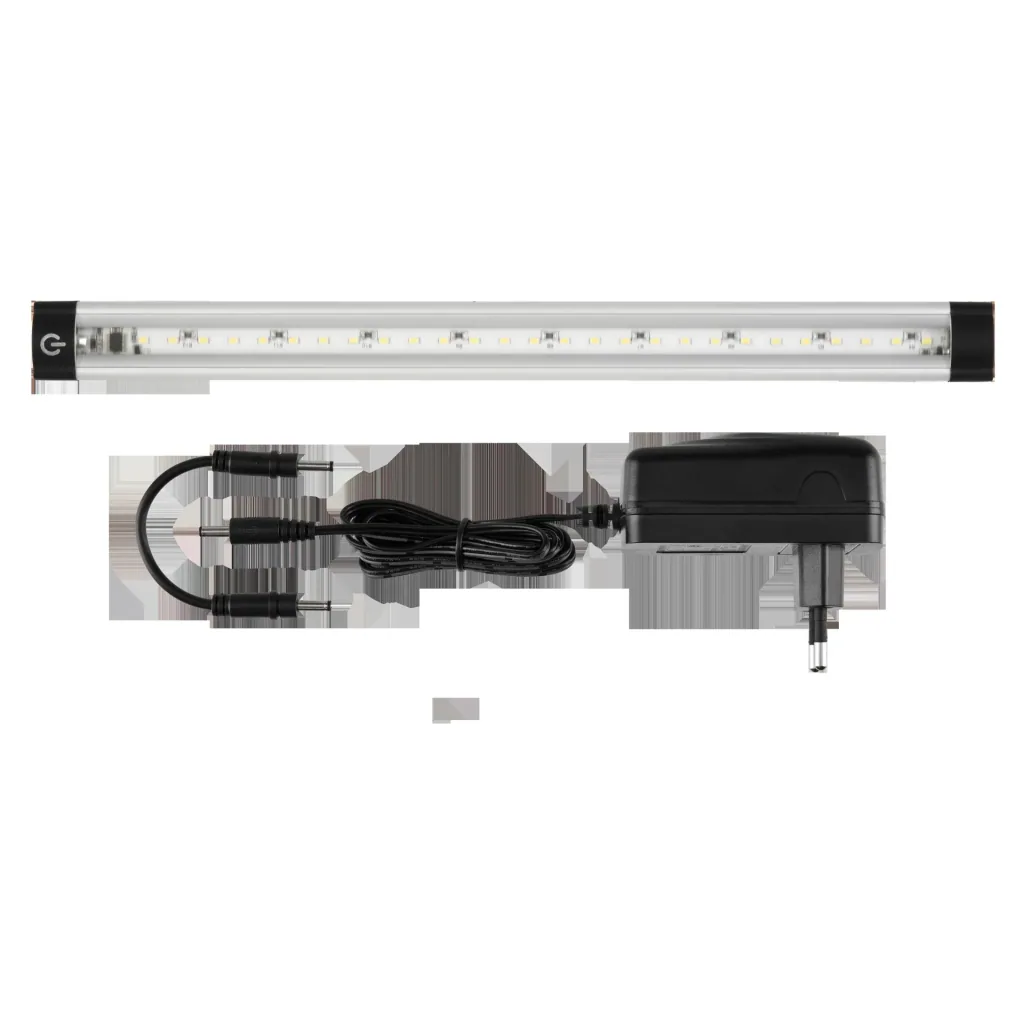 LED under-cabinet light TS with touch switch, dimmable 30 cm, 3W, color silver