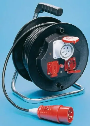 Plastic cable reel 16A/ 400V/ 5-pole without cable