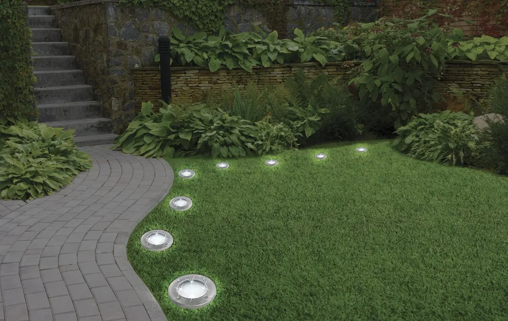 LED Solar Light Disk Lights - 8 pieces