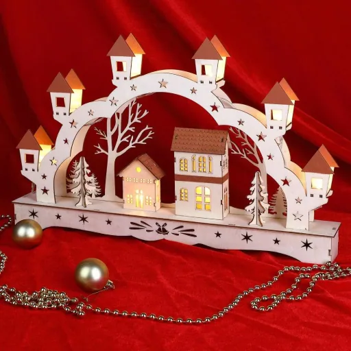 Christmas bow for candles - candle holder - landscape