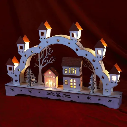 Christmas bow for candles - candle holder - landscape