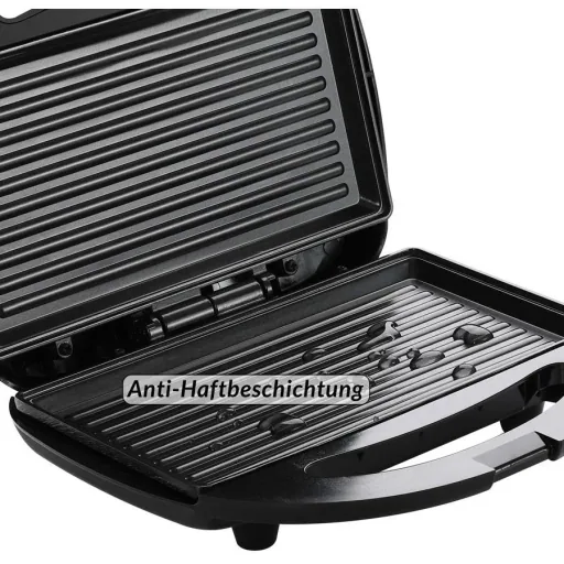Contact grill - Panini grill - Black/Silver 750W