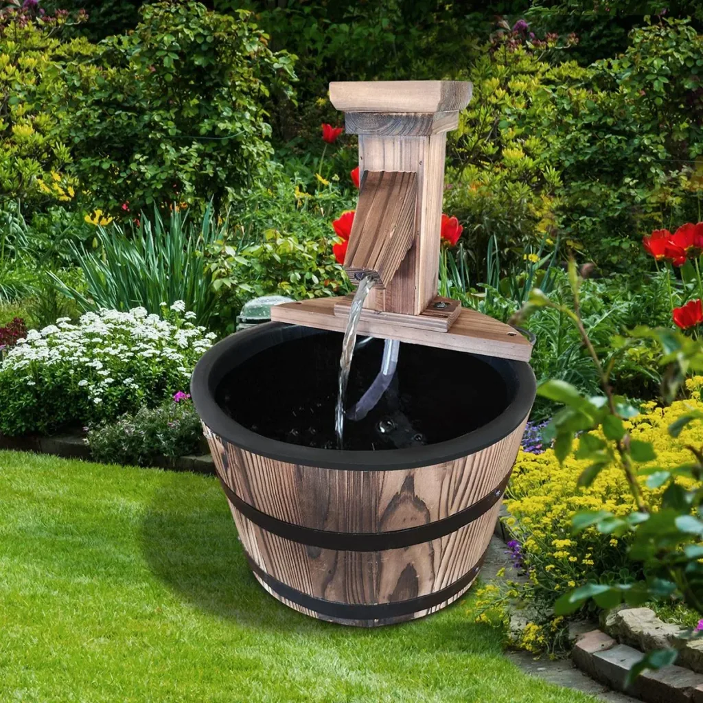 Garden fountain anthracite