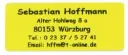 Address labels with yellow background, self-adhesive, 1000 pieces