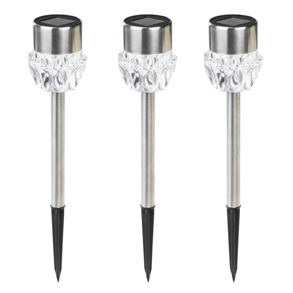 Solar garden lamp set, 3 pieces