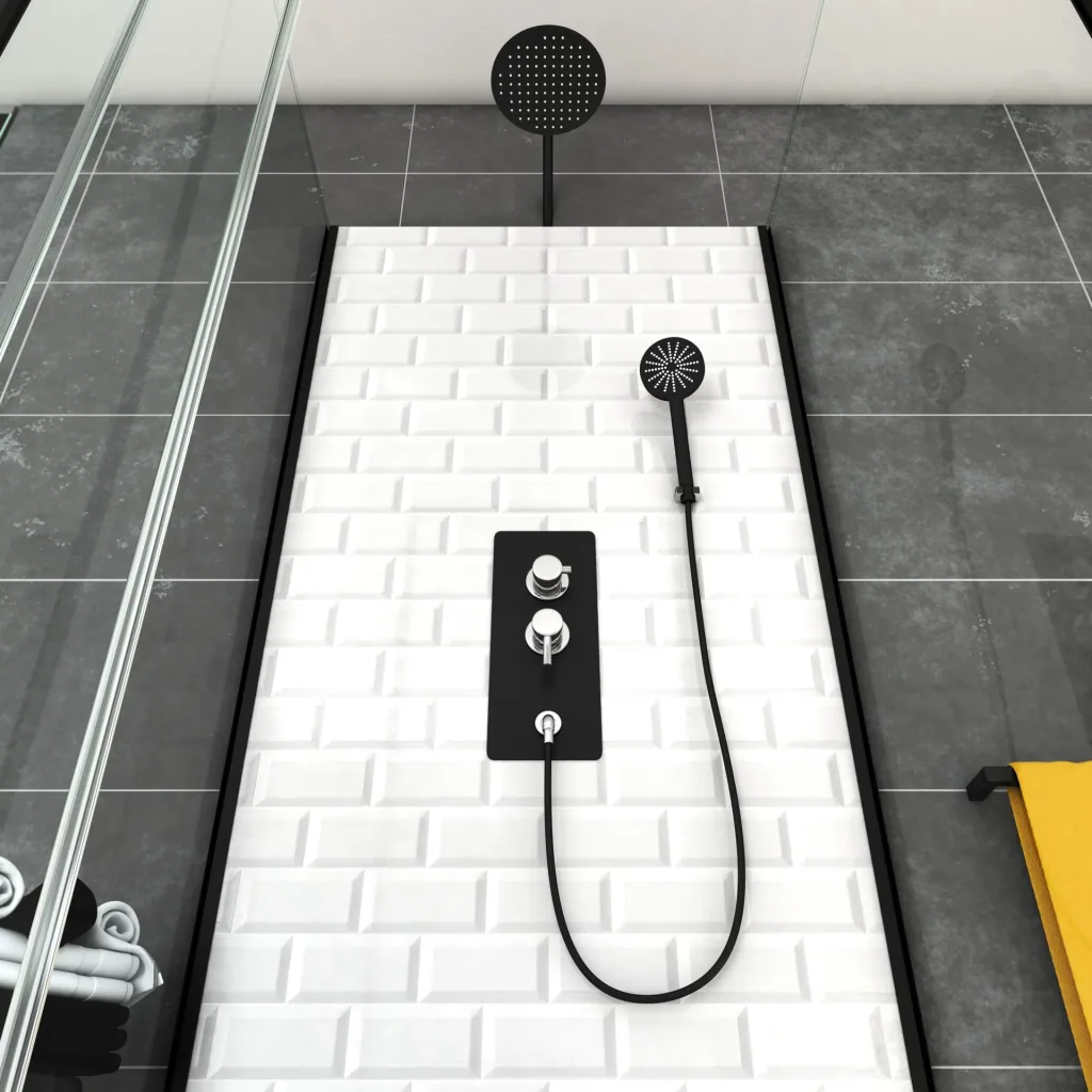 Komplettdusche "White Stone" 90 x 90 x 230 cm