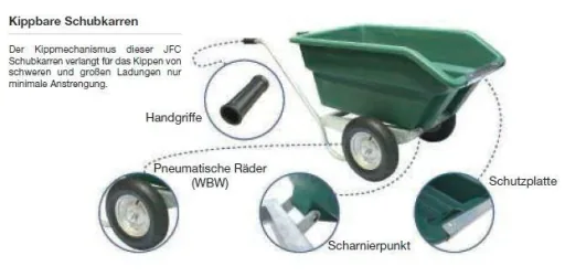 Two-wheeled wheelbarrow TWB 250 purple