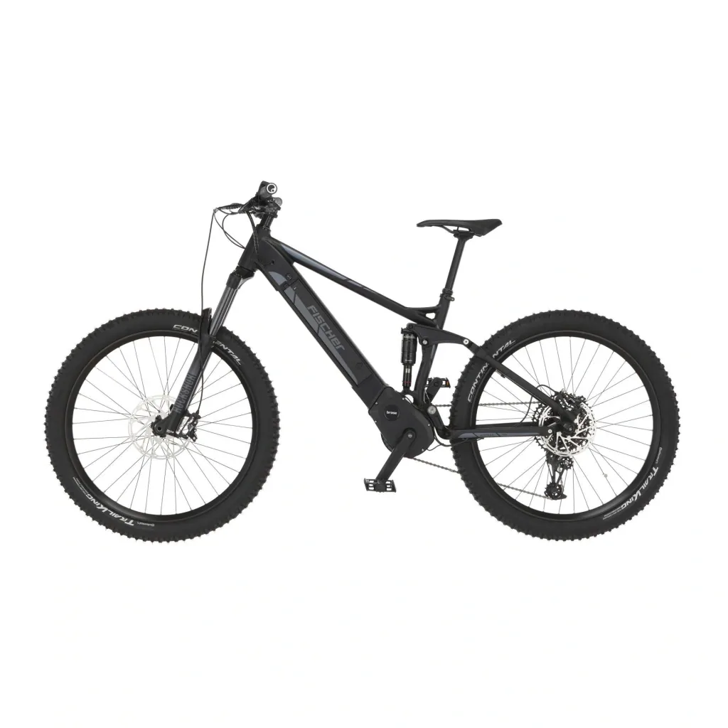 Unisex E-Bike MTB Fully, 27.5 inches, frame height 44cm, 12-speed derailleur, matte black, MONTIS 6.0i