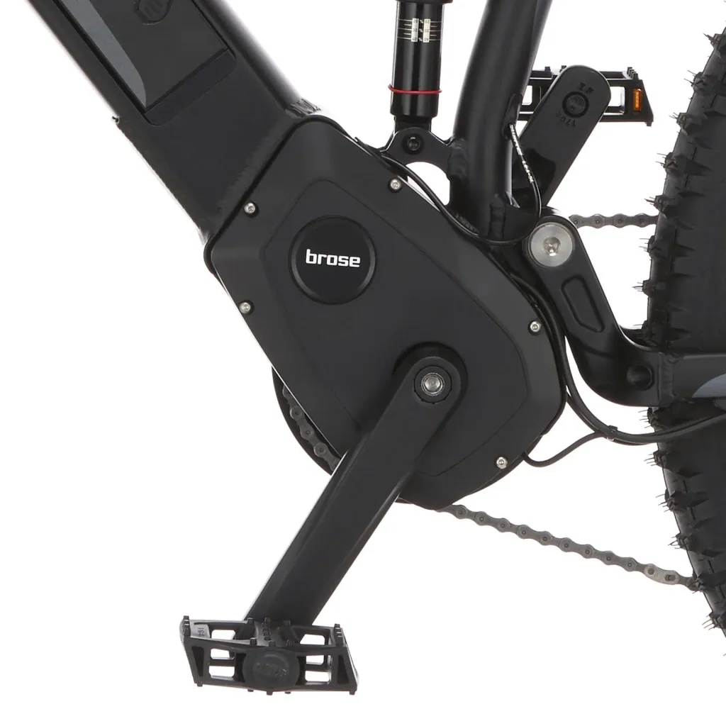 Unisex E-Bike MTB Fully, 27.5 inches, frame height 44cm, 12-speed derailleur, matte black, MONTIS 6.0i