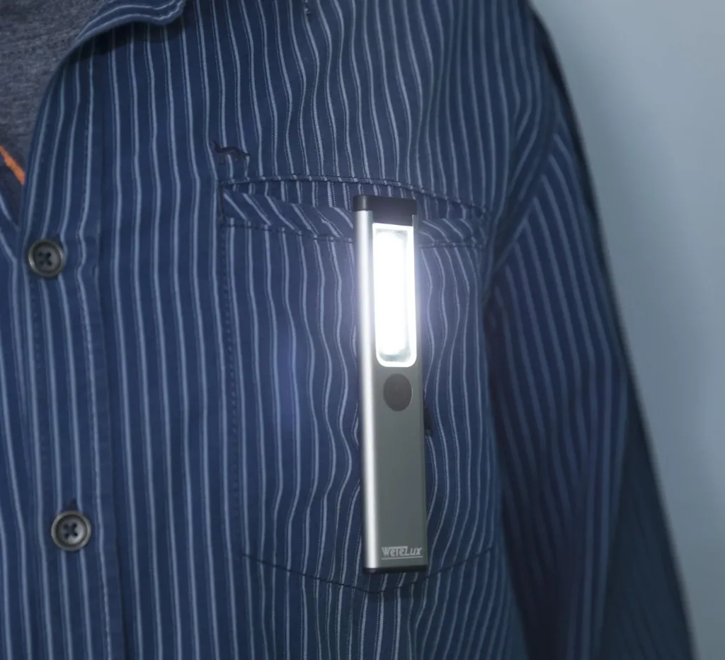 Rechargeable work light, ultra-thin, 120 lumens, dimmable, 3 light modes