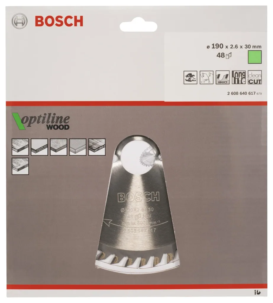 Circular saw blade 190 x 30 x 2.6 mm, 48 teeth