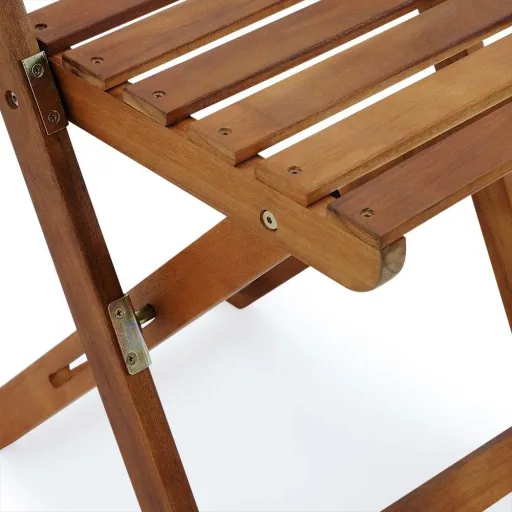 3-piece acacia wood balcony set.