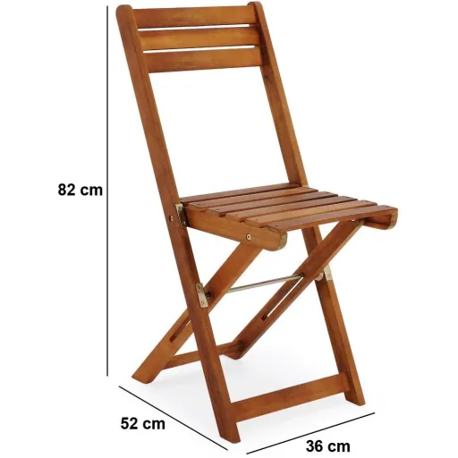 3-piece acacia wood balcony set.