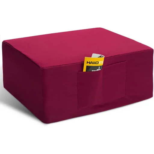 Mattress dark red 190x70x10cm foldable