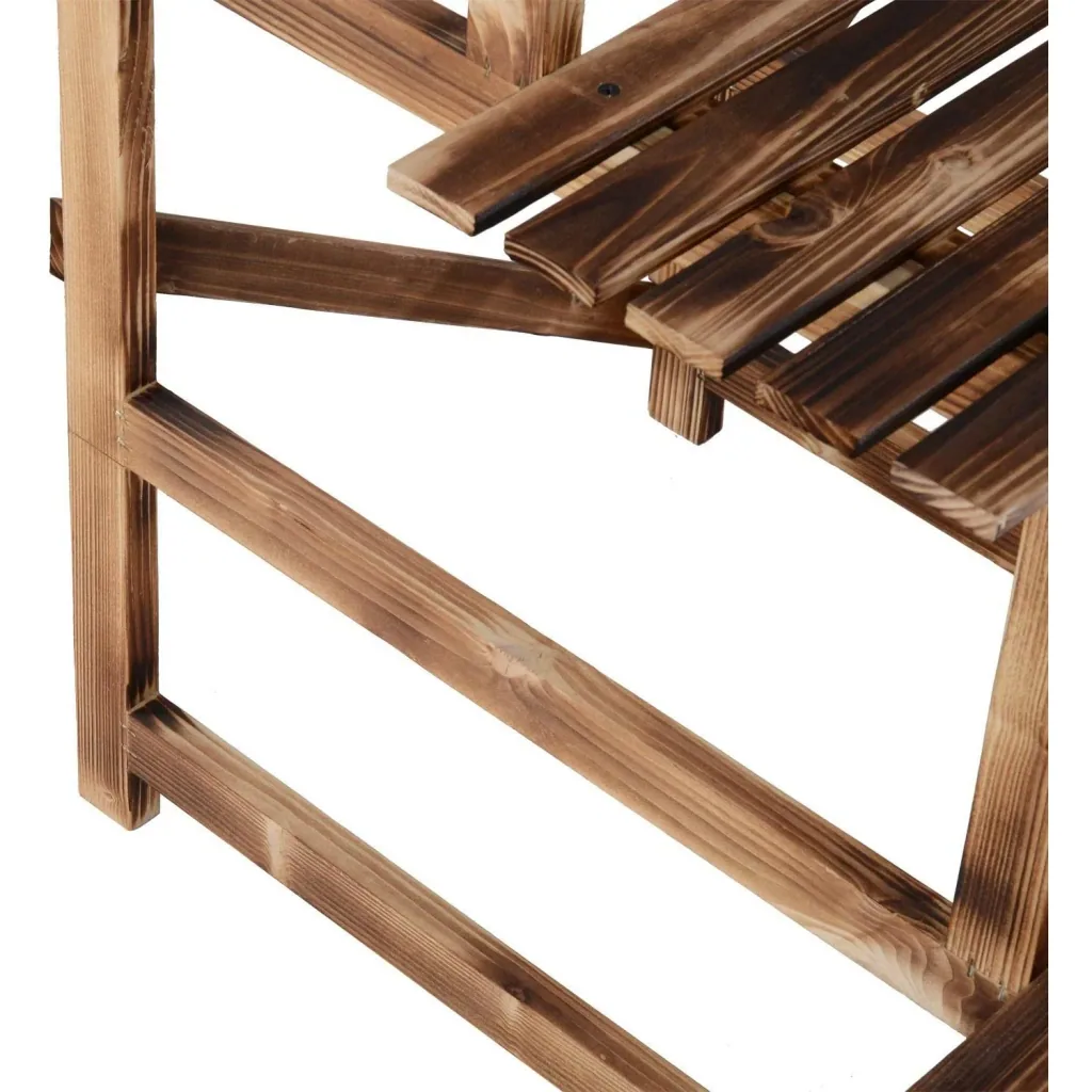 Plant staircase flower shelf fir wood 3 steps L100 x W80 x H80cm
