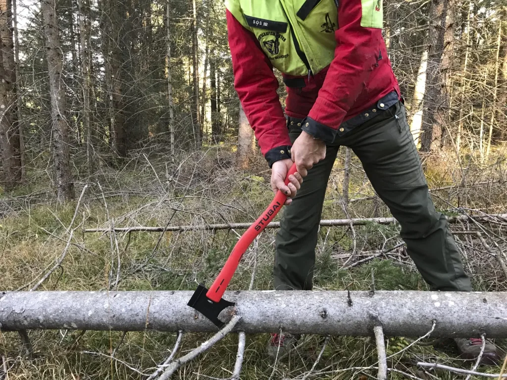 Light axe, cleaning axe, with plastic handle