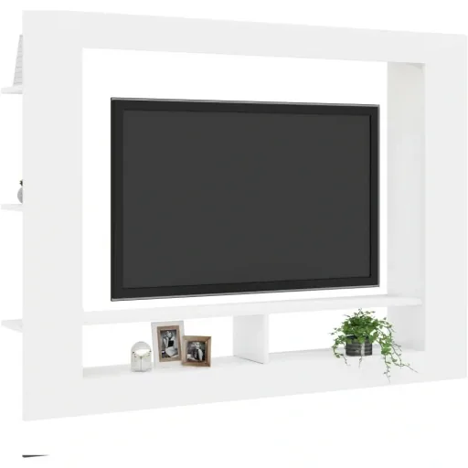 TV cabinet 152x22x113 cm chipboard white