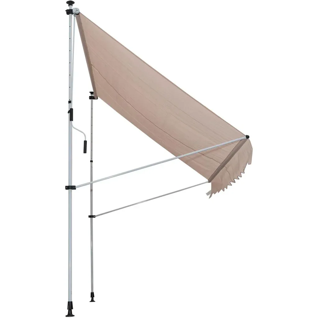 Clamp awning with hand crank