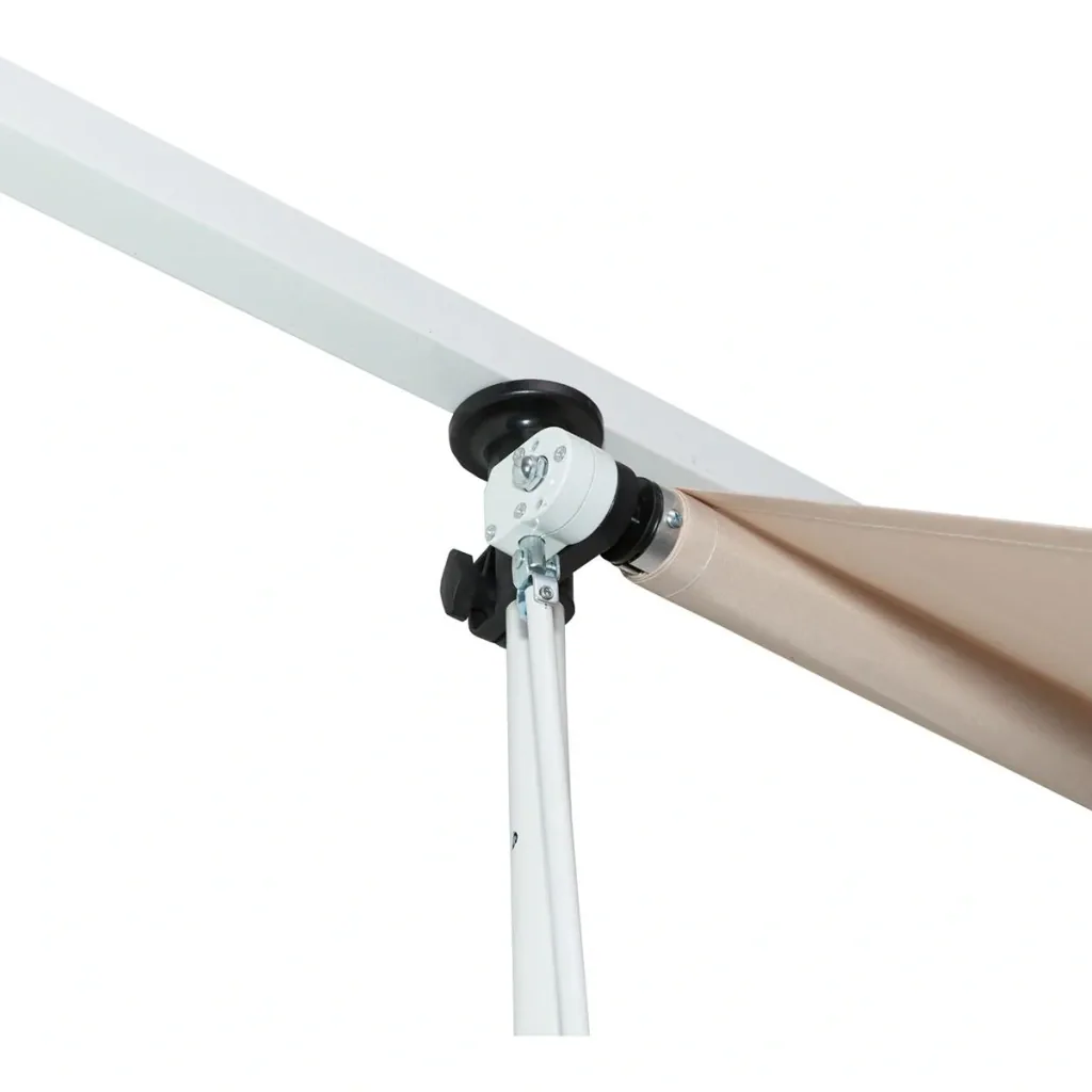 Clamp awning with hand crank