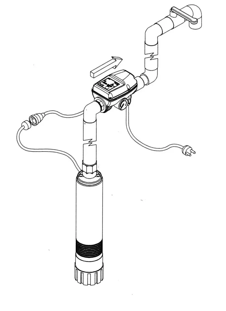 Electronic pump control BRIO 2000 M, for all submersible pressure, deep well and garden pumps from 1.5 bar