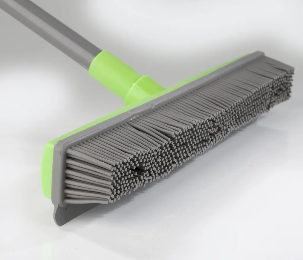 Rubber broom set, 3 pieces - color-sorted, mop broom + FREE dustpan