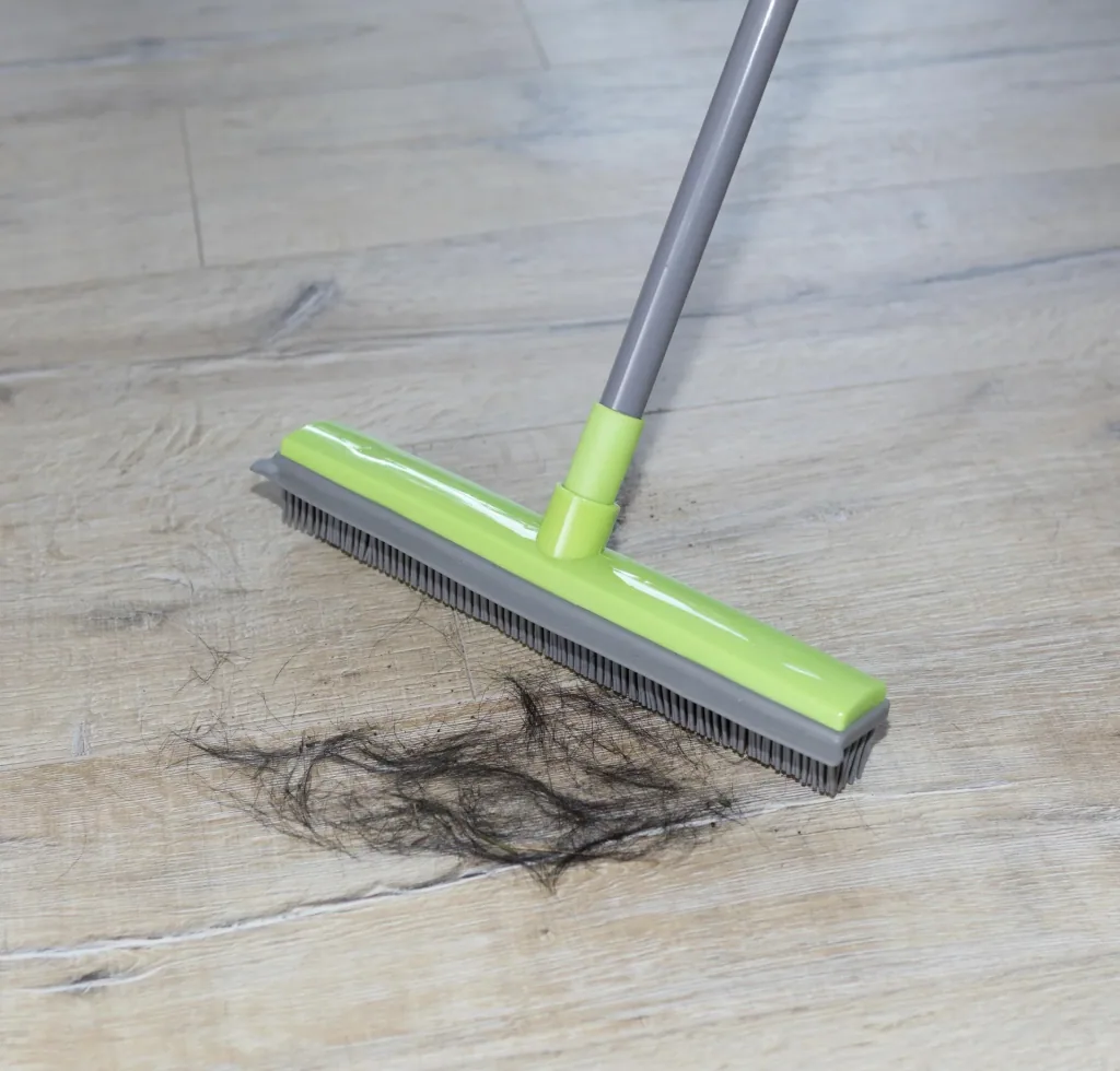 Rubber broom set, 3 pieces - color-sorted, mop broom + FREE dustpan