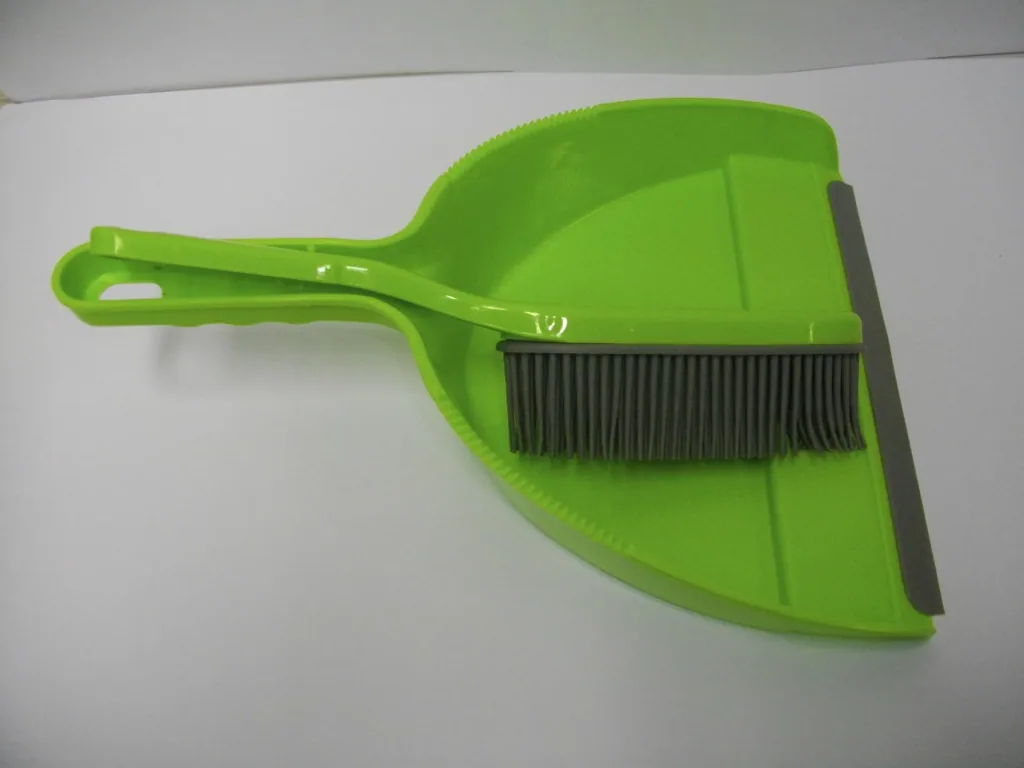 Rubber broom set, 3 pieces - color-sorted, mop broom + FREE dustpan