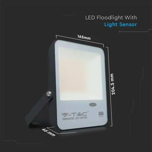 VT-37S LED headlight with day/night sensor - 30 W - 3000 Lm - 6400K - black