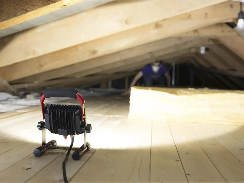LED construction spotlight, 1800 lumens, 22 watts, 5000K, 2m cable