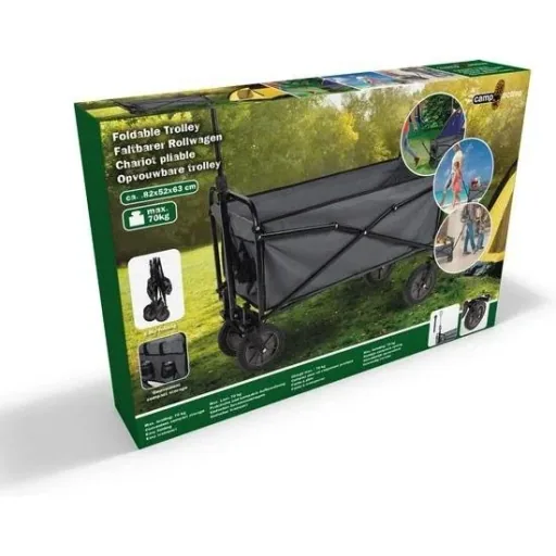 Camp Active Foldable Trolley / Trolley 82x52x63cm - Max. load capacity 70 kg - foldable