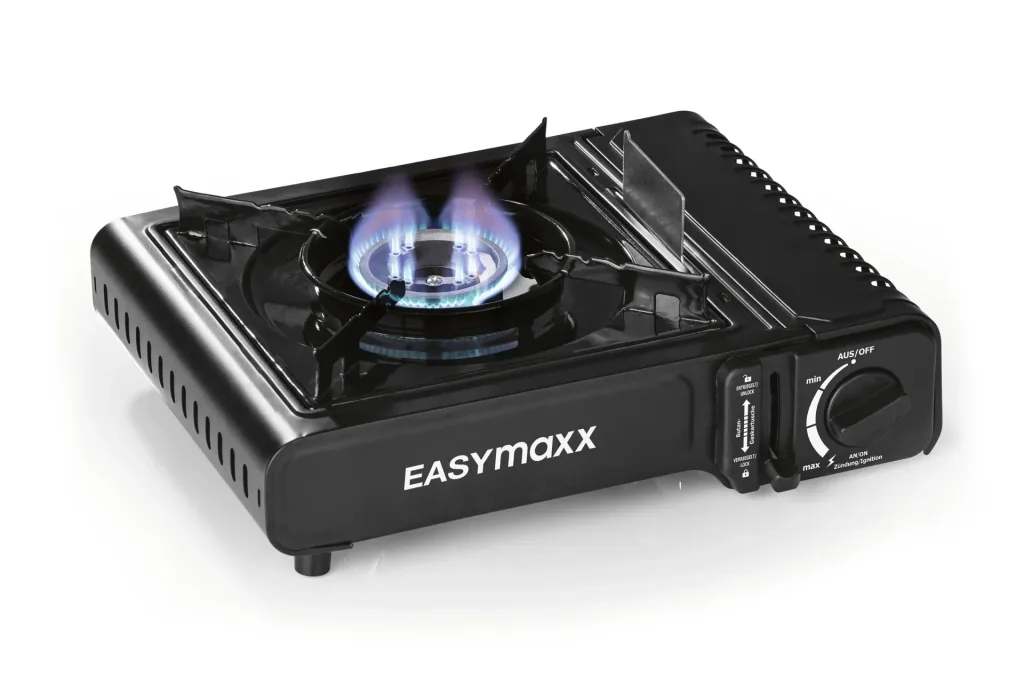 Gas stove, portable 2100 watts - black