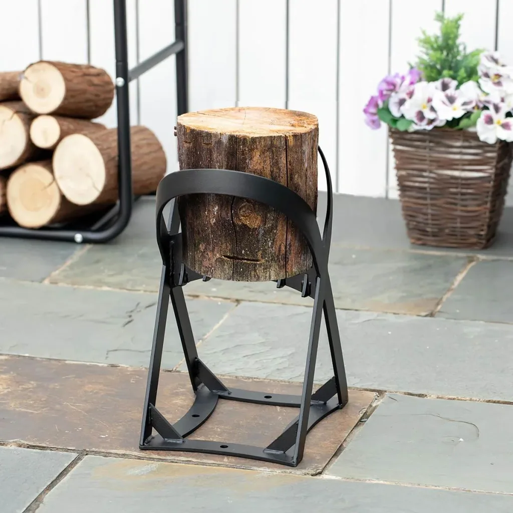 Log Splitter - Carbon Steel - Black - 24.4 x 20.8 x 37.4 cm