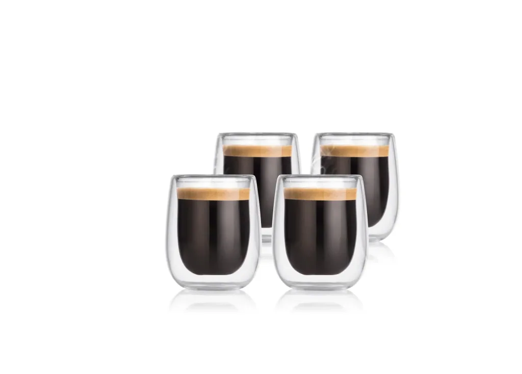 Espresso thermal glasses, 80 ml, set of 4