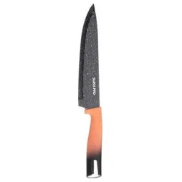 Kitchen knife set - with standard - 8-piece - orange