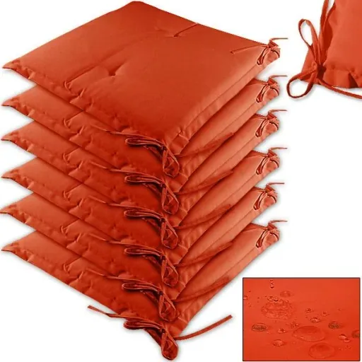 Seat cushions - 6 pieces - Orange