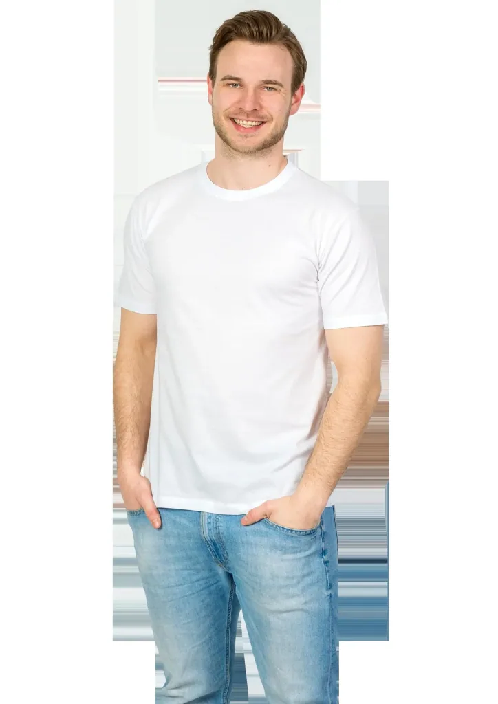 T-shirts in a double pack, color white, size S