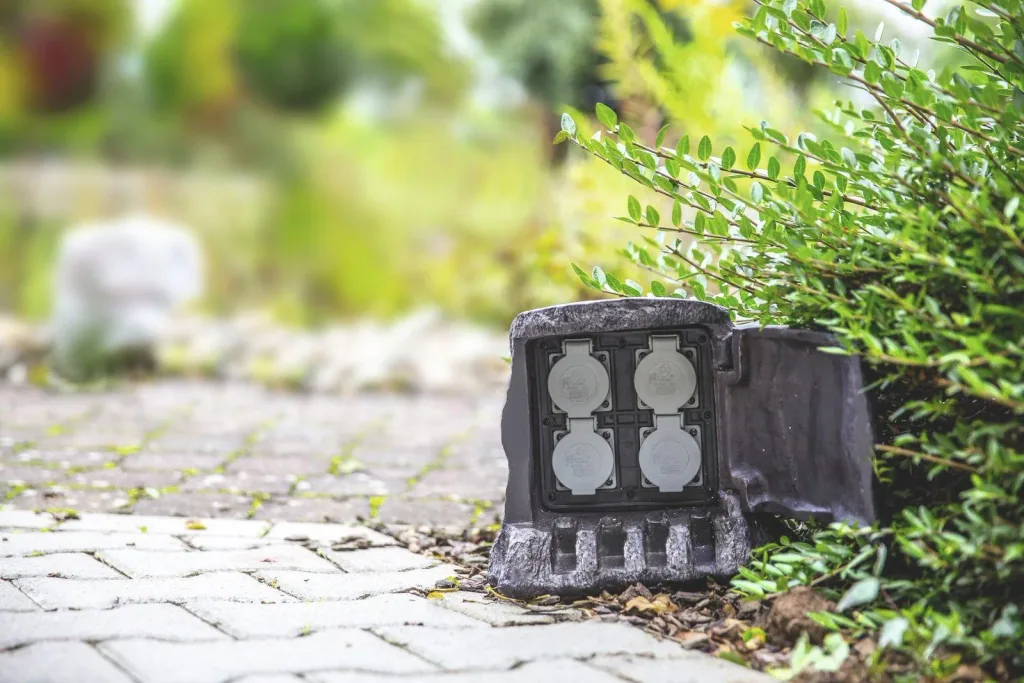 Socket tree stump with 4 sockets and 5m rubber cable