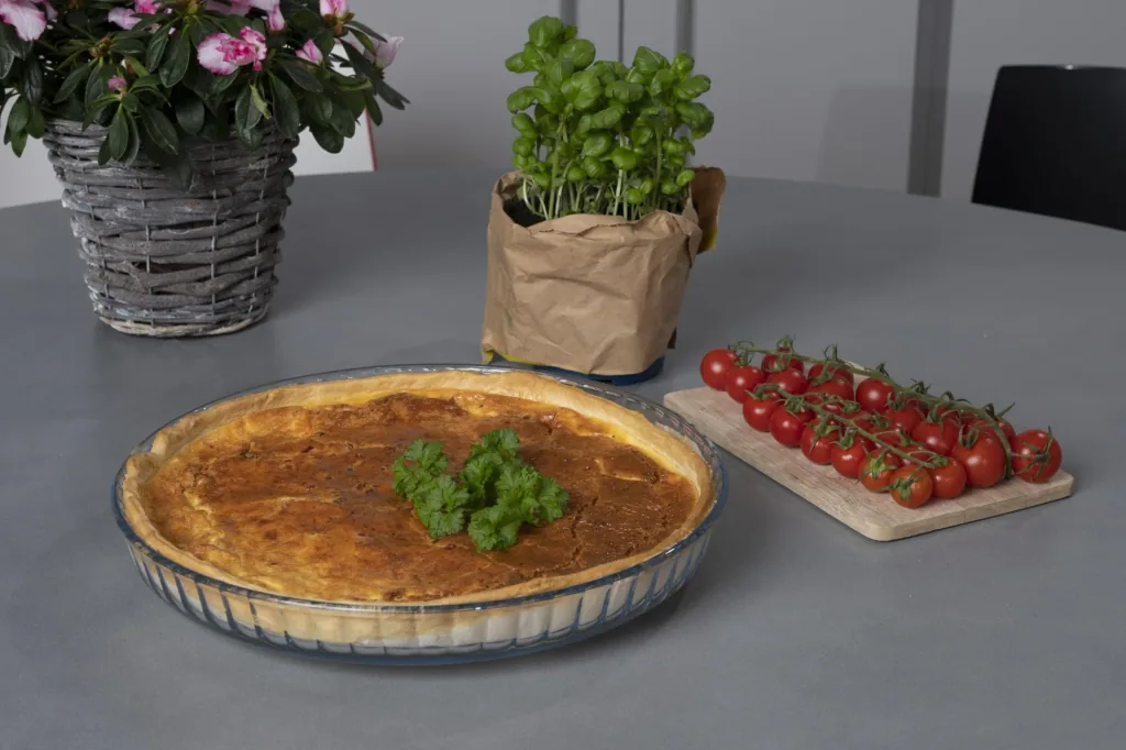 Baking tray made of borosilicate glass