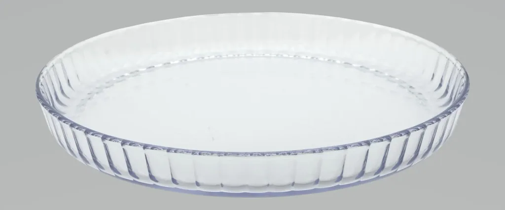Baking tray made of borosilicate glass