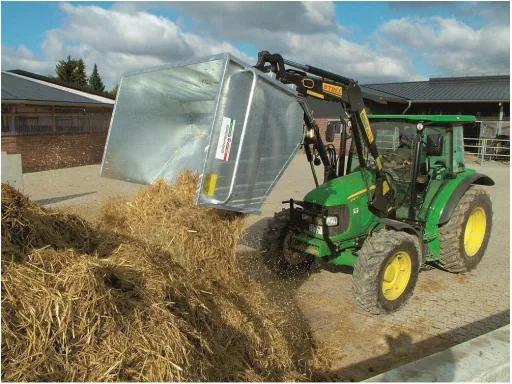 Large-capacity trolley for tractors, narrow W 240 x D 135 x H 153 cm