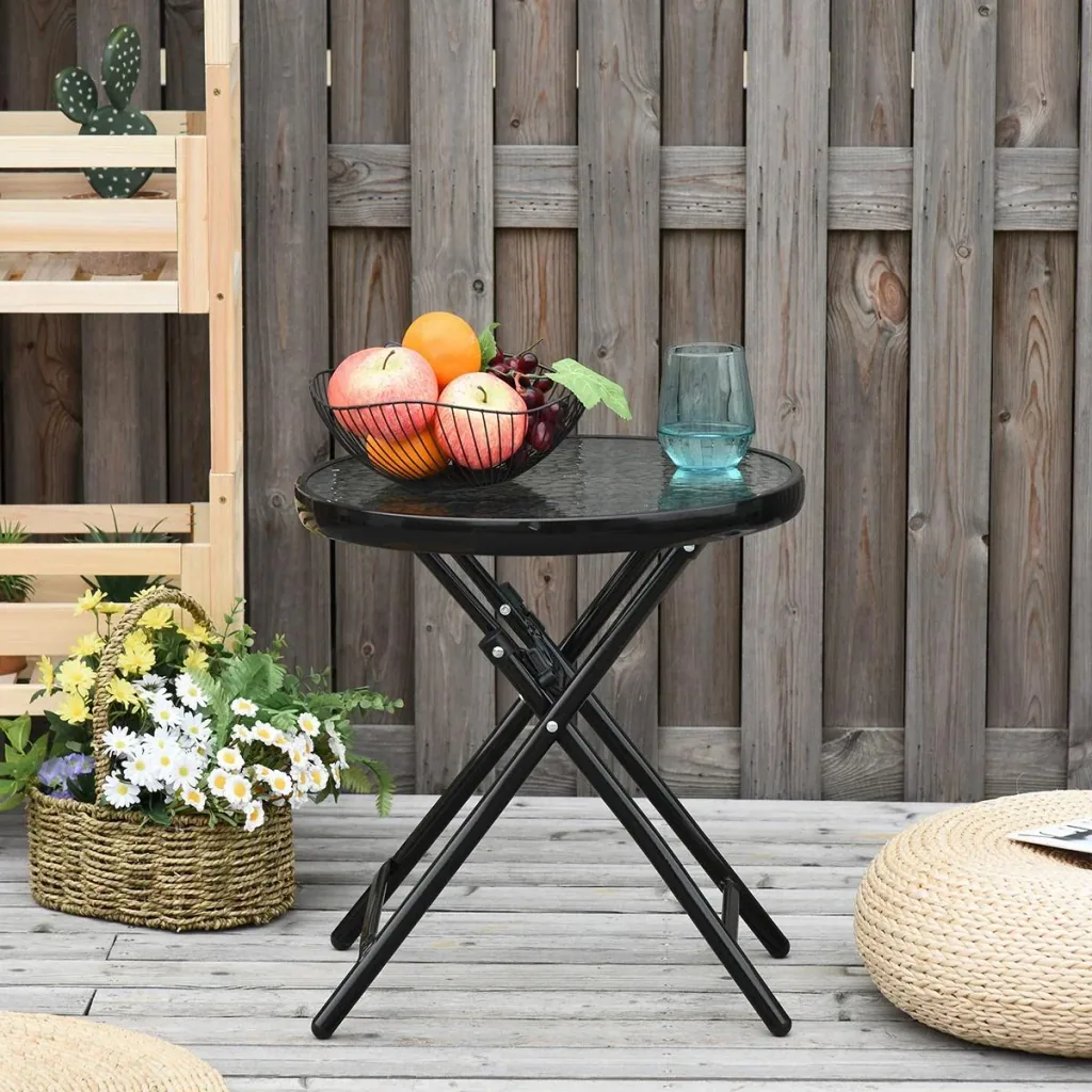 Folding garden table