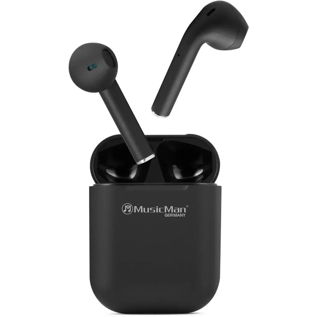 Wireless stereo in-ear headphones black