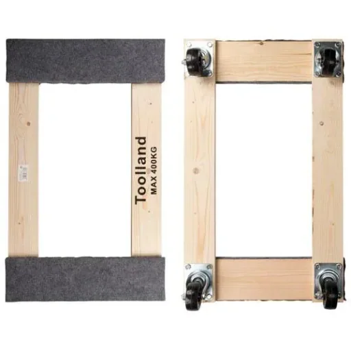Transport trolley - rectangular - 750 x 400 mm - max. load capacity 400 kg