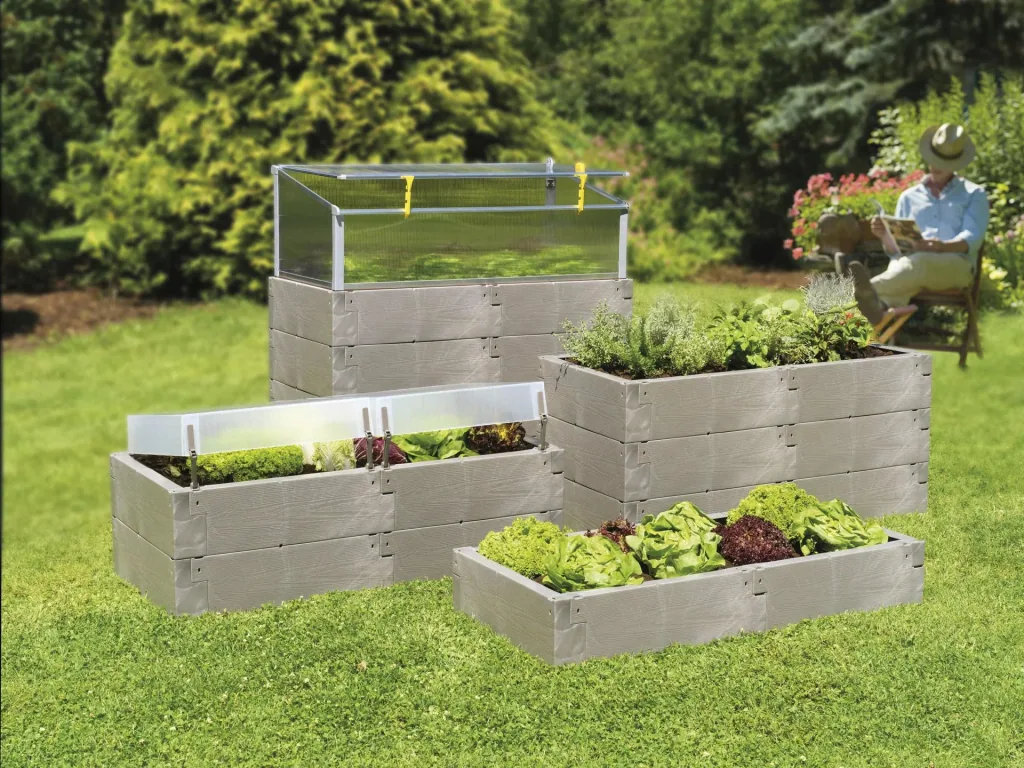 Raised bed "TIMBER" basic set, wood look Nordic Wood