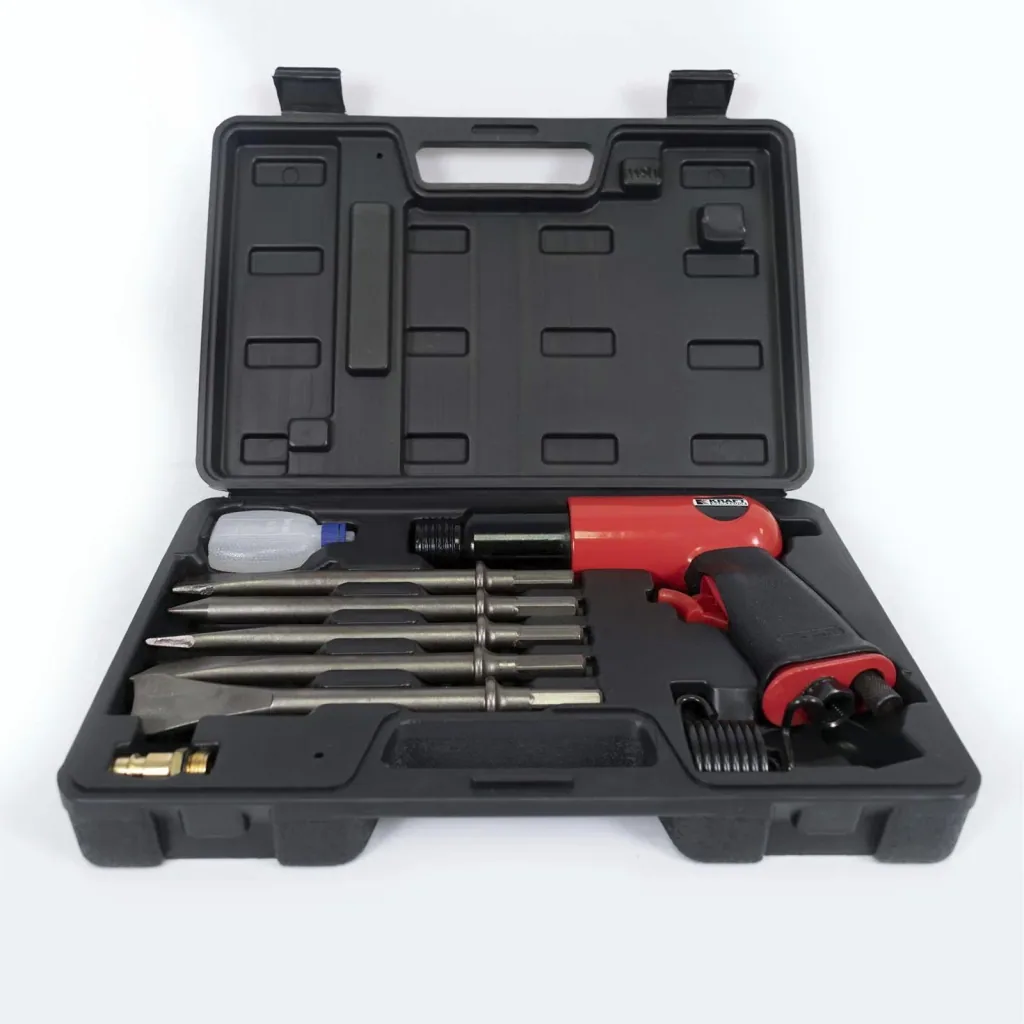 9-piece pneumatic chisel hammer set